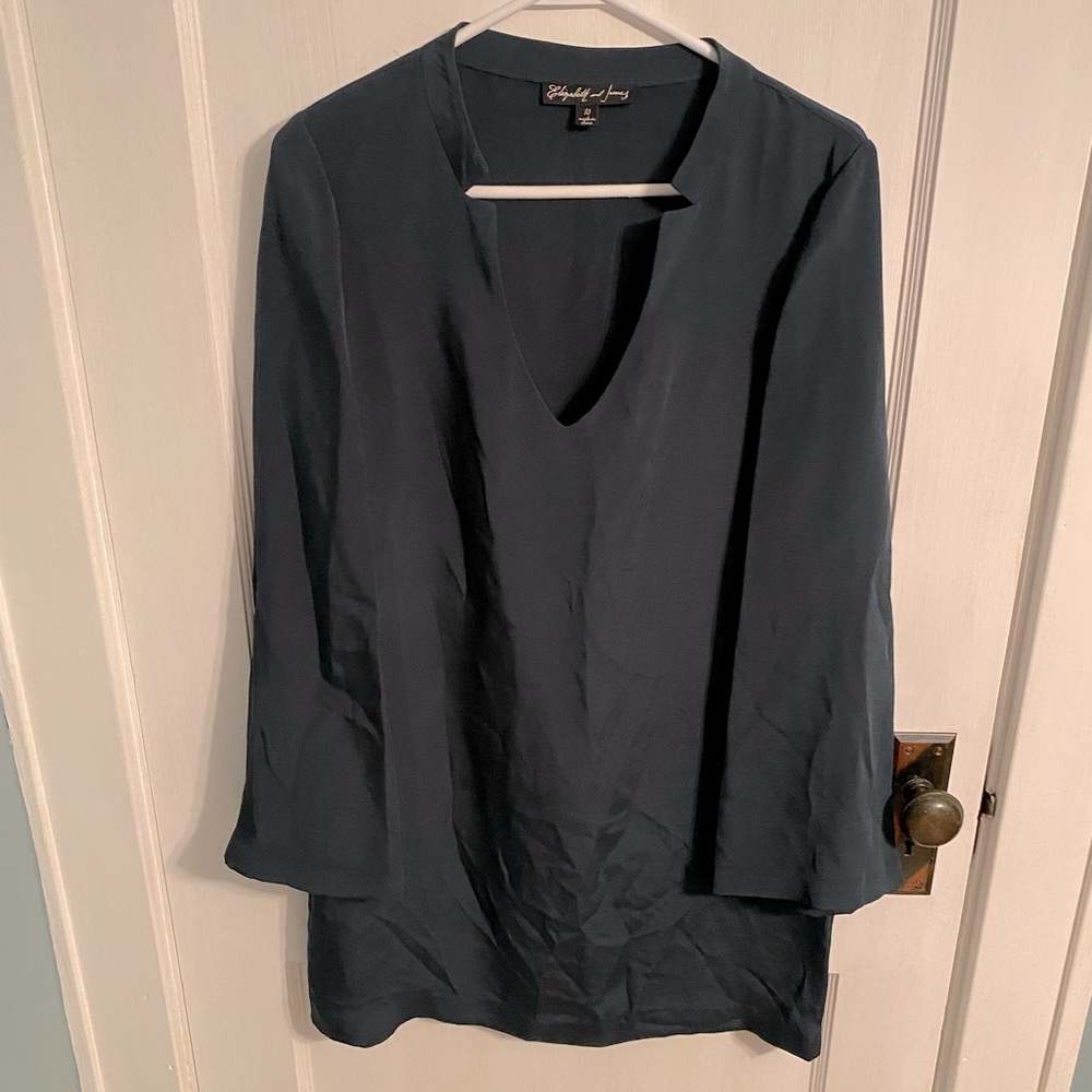 Elizabeth and James dark teal dress